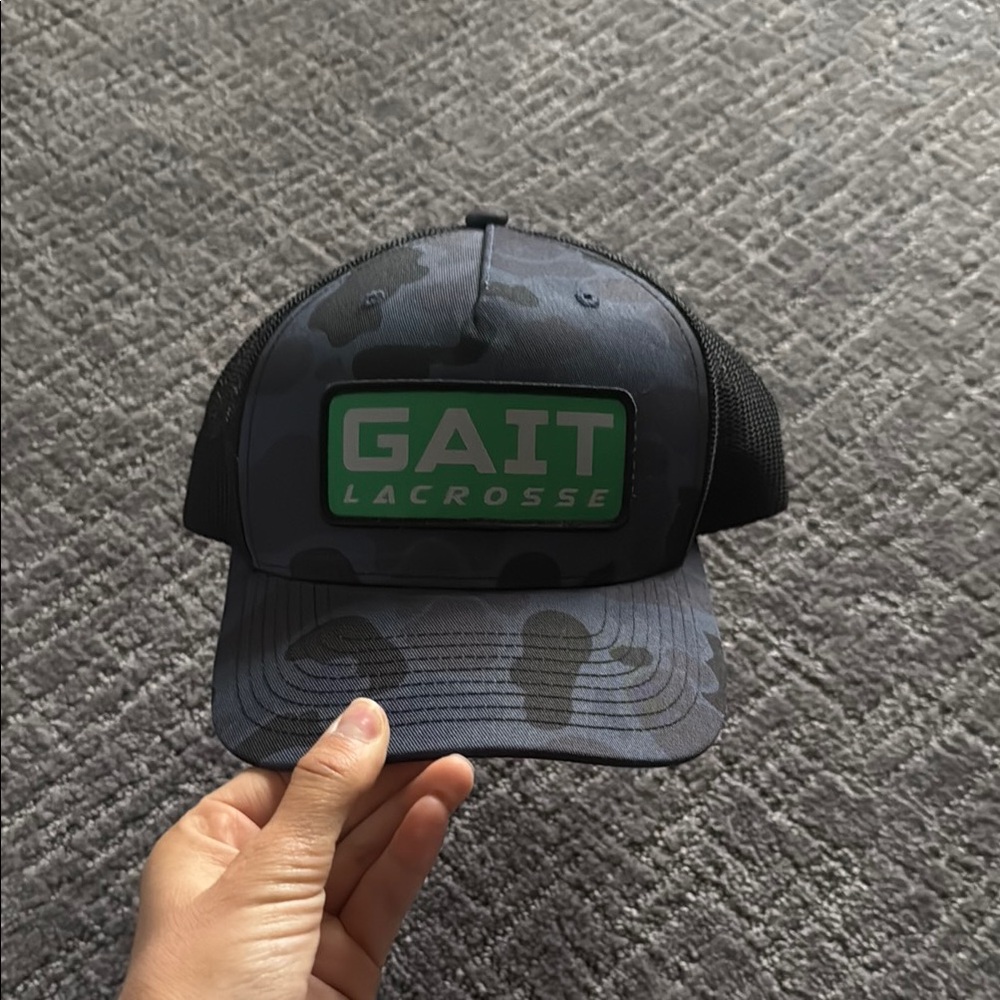 LaCrosse Black and Gray Hat with Curved Brim